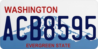 WA license plate ACB8595