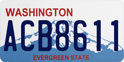 WA license plate ACB8611