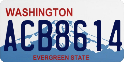 WA license plate ACB8614