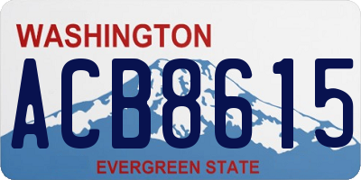 WA license plate ACB8615