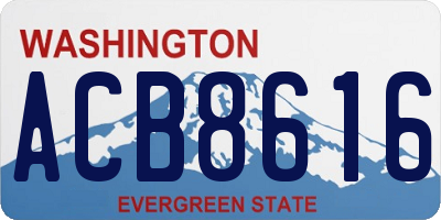 WA license plate ACB8616