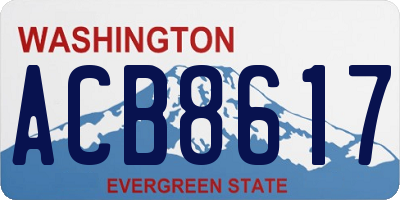 WA license plate ACB8617