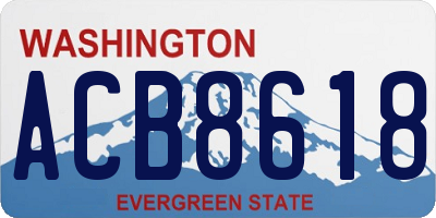 WA license plate ACB8618