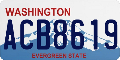WA license plate ACB8619
