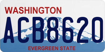 WA license plate ACB8620