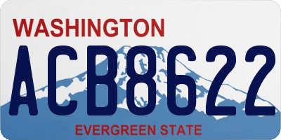 WA license plate ACB8622