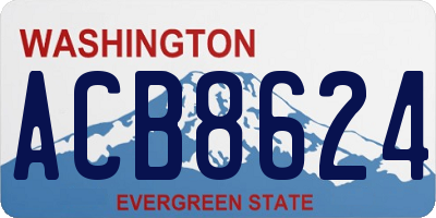 WA license plate ACB8624