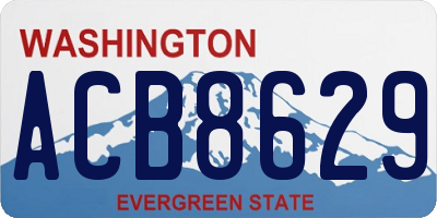 WA license plate ACB8629