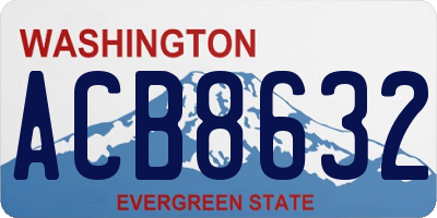 WA license plate ACB8632