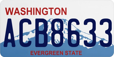 WA license plate ACB8633