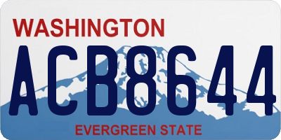WA license plate ACB8644