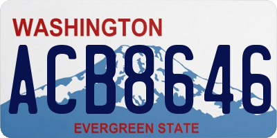 WA license plate ACB8646