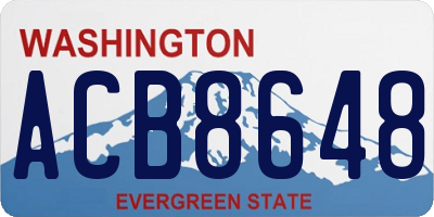 WA license plate ACB8648