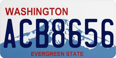 WA license plate ACB8656