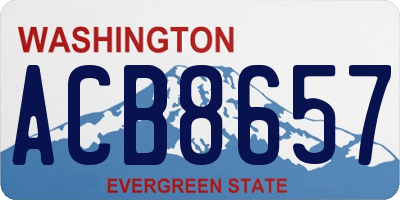 WA license plate ACB8657