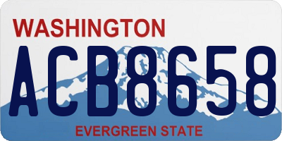 WA license plate ACB8658