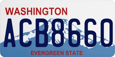 WA license plate ACB8660