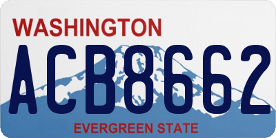 WA license plate ACB8662