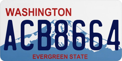 WA license plate ACB8664
