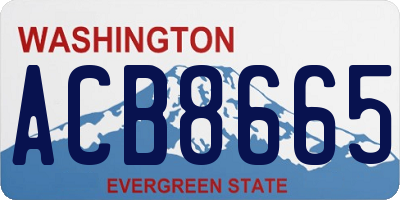 WA license plate ACB8665
