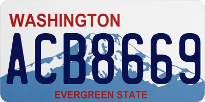 WA license plate ACB8669