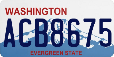WA license plate ACB8675