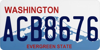 WA license plate ACB8676