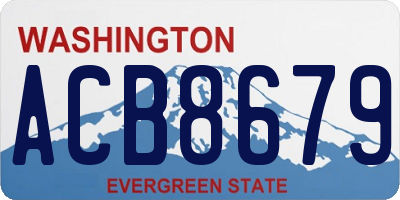 WA license plate ACB8679