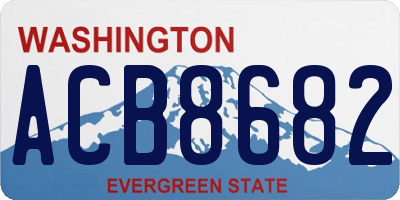 WA license plate ACB8682