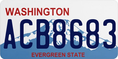 WA license plate ACB8683