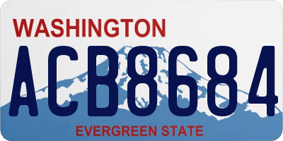 WA license plate ACB8684