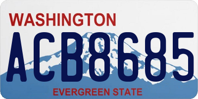 WA license plate ACB8685