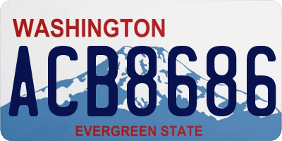 WA license plate ACB8686