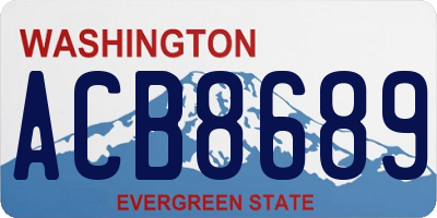 WA license plate ACB8689