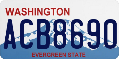 WA license plate ACB8690
