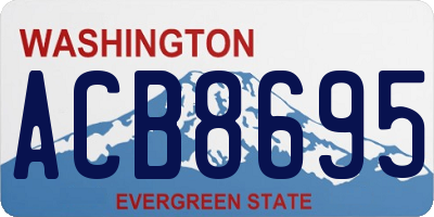 WA license plate ACB8695