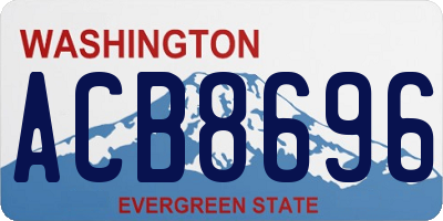 WA license plate ACB8696