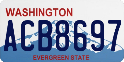 WA license plate ACB8697