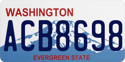 WA license plate ACB8698