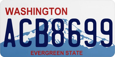 WA license plate ACB8699
