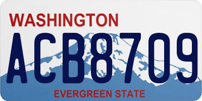 WA license plate ACB8709