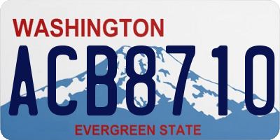 WA license plate ACB8710