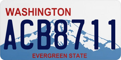 WA license plate ACB8711