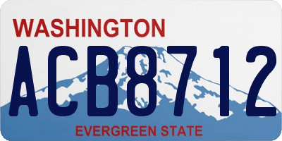 WA license plate ACB8712