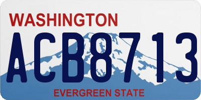WA license plate ACB8713