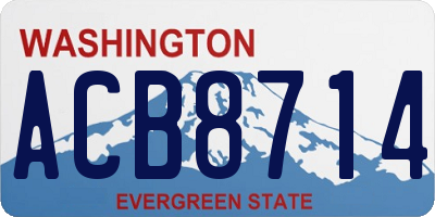 WA license plate ACB8714