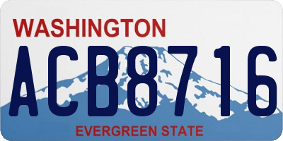 WA license plate ACB8716