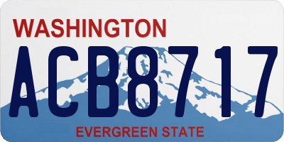 WA license plate ACB8717