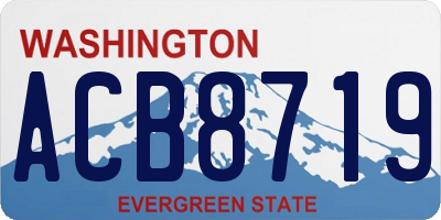 WA license plate ACB8719