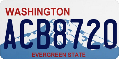 WA license plate ACB8720